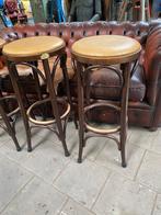 Vintage houten thonet barkruk café kruk, 1 kruk, Ophalen, Gebruikt, 60 tot 90 cm
