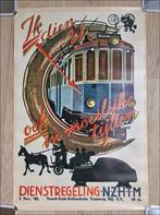 NZH HTM de Blauwe Tram Affiche Reclame Poster, Verzamelen, Spoorwegen en Tramwegen, Verzenden, Nieuw, Tram, Overige typen