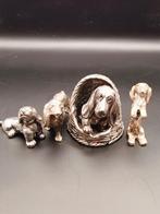 Miniatuur hondjes honden hond  zilver verzilverd, Ophalen of Verzenden