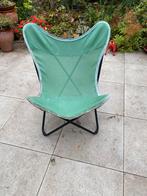 Vlinderstoel, blauw en groen,, Gebruikt, Twee, Overige kleuren, Vintage