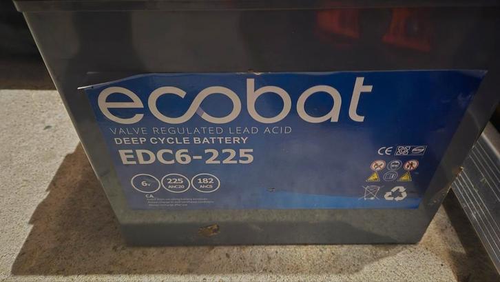 2x Ecobat EDC6-225 Deep Cycle Accu, Auto-onderdelen, Accu's en Toebehoren, Universele onderdelen, Gebruikt, Ophalen