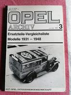 Alt Opel Archiv Archief 1931-1948 Oldtimer Youngtimer Boek, Ophalen of Verzenden, Zo goed als nieuw