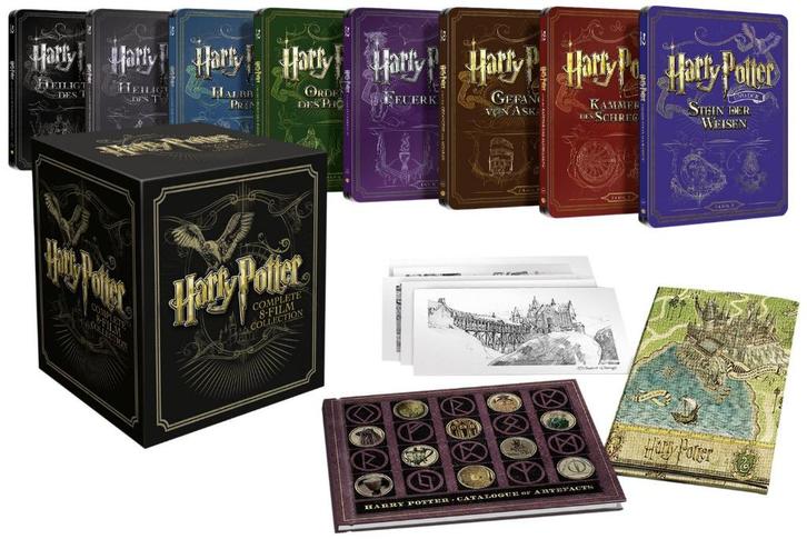 Collector's Edition Harry Potter 8 Steelbooks en Col. Items., Cd's en Dvd's, Blu-ray, Nieuw in verpakking, Avontuur, Boxset, Ophalen of Verzenden