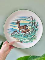 Vintage wandbord wanddecoratie hert herten, Antiek en Kunst, Ophalen of Verzenden