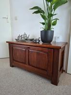Donkere eikenhouten dekenkast / speelgoedkist, Ophalen, Minder dan 50 cm, Gebruikt, 50 tot 100 cm