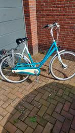 Dames fiets aqua blauw met witte accenten, Fietsen en Brommers, Fietsen | Dames | Damesfietsen, Versnellingen, Ophalen of Verzenden