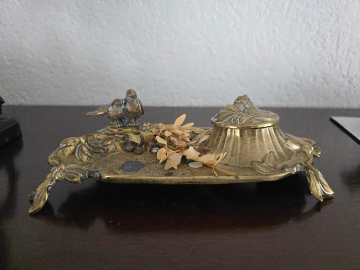 Antiek Inktstel met Vogels, Antiek en Kunst, Antiek | Kantoor en Zakelijk, Ophalen of Verzenden