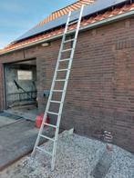 Enkele ladder 14 treden aluminium, Ophalen, Zo goed als nieuw, 4 meter of meer