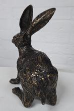HAAS  / bronzen tuinbeeld / brons, Dierenbeeld, Nieuw, Info@huisentuindecoratiemarie.nl, Huis en tuin decoratie marie