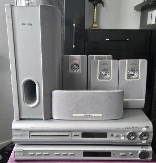 Receiver + cd/dvd/hdd recorder + 6 speakersysteem, Audio, Tv en Foto, Stereo-sets, Gebruikt, Cd-speler, Dvd-speler, Tuner of Radio