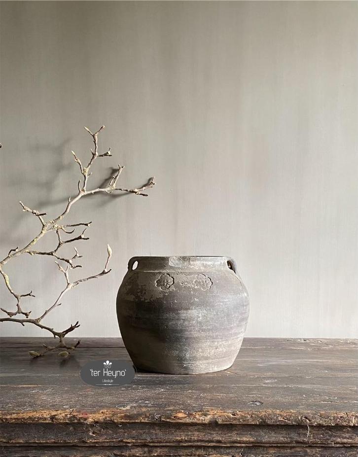 Oud Chinees potje kruikje met oren pot stoer sober landelijk, Huis en Inrichting, Woonaccessoires | Overige, Nieuw, Verzenden