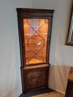 Mahoniehouten Hoekkast met Verlichting, Antiek en Kunst, Ophalen