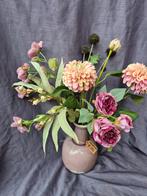 Zijde bloemen oud roze inclusief vaas, Huis en Inrichting, Woonaccessoires | Kunstplanten en Kunstbloemen, Ophalen of Verzenden