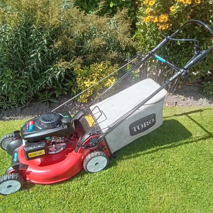 TORO GRASMAAIER  OPVANG ZELFRIJDEND BENZINEMAAIER, Tuin en Terras, Grasmaaiers, Gebruikt, Benzine-grasmaaier, Cirkelmaaier, Opvangbak