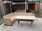 Lounge set beige met tafel, Ophalen, Gebruikt