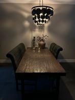 Landelijke eettafel te koop!, Ophalen, Gebruikt, Teakhout, 50 tot 100 cm