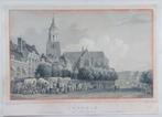 110 / Markt van Arnhem    Gravure uit 1860 van Terwen, Antiek en Kunst, Kunst | Etsen en Gravures, Ophalen of Verzenden