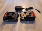2x Accu + Oplader voor Bosmaaier - Nieuw, Bosmaaier, Nieuw, Ophalen of Verzenden, Info@malimawebshop