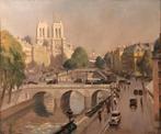 =Willem.A.Knip 1883-1967=  ''Notre Dame te Parijs'', Ophalen of Verzenden
