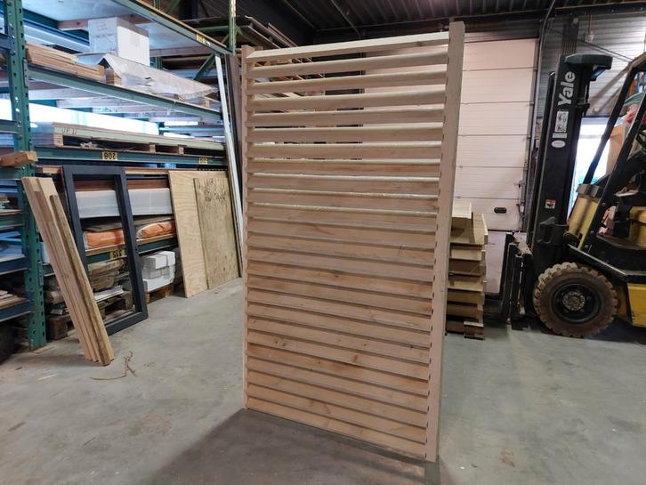 Eikenhouten Afscheiding Scherm Lamellen, Tuin en Terras, Tuinhekken en Hekwerk, Nieuw, Tuinhek, Hout, Ophalen