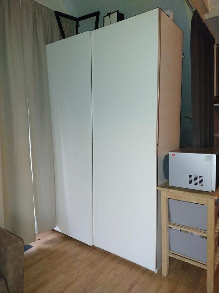 Ikea Pax schuifkast - wit - incl. lades/planken, Huis en Inrichting, Kasten | Kledingkasten, 200 cm of meer, 50 tot 75 cm, Ophalen