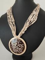 sieraden Halsketting, Sieraden, Tassen en Uiterlijk, Kettingen, Verzenden, Beige, Nieuw, Steen of Mineraal