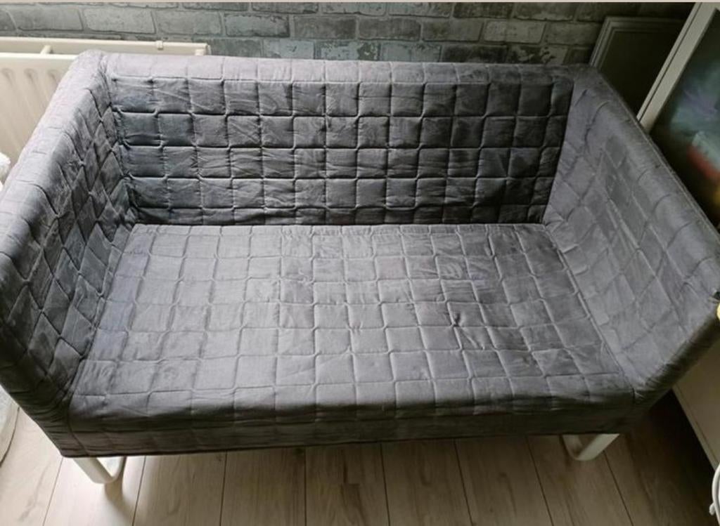 Zeer mooi en leuk donkergrijs bankje van de Ikea., Ophalen of Verzenden