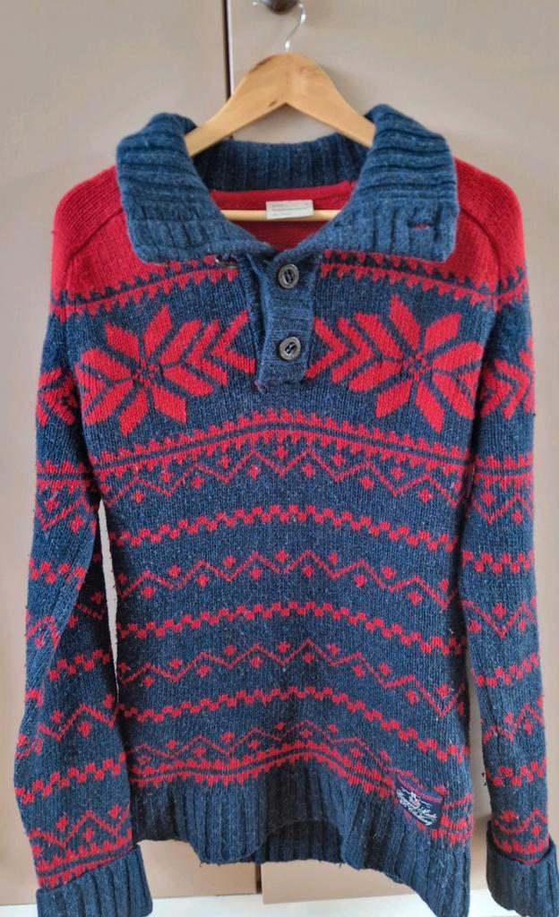 Peak Performance wollen trui - Maat M/L, Kleding | Heren, Truien en Vesten, Gedragen, Maat 48/50 (M), Rood, Ophalen of Verzenden