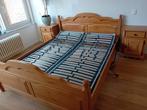 Complete houten slaapkamer met verstelbare bedbodems, Bruin, Klassiek, Tweepersoons, Ophalen of Verzenden