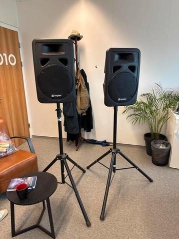 SkyTec Speaker Set SP1200A ABS Actieve PA 12 inch 600W beschikbaar voor biedingen