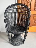 Kinder pauwstoel, Huis en Inrichting, Stoelen, Ophalen, Gebruikt, Zwart, Riet of Rotan