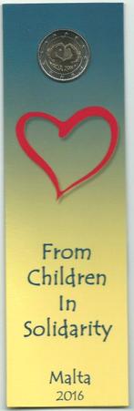 De Speciale 2 Euro MALTA 2016 "Liefde" met MMT in coincard., Verzenden, Malta, 2 euro