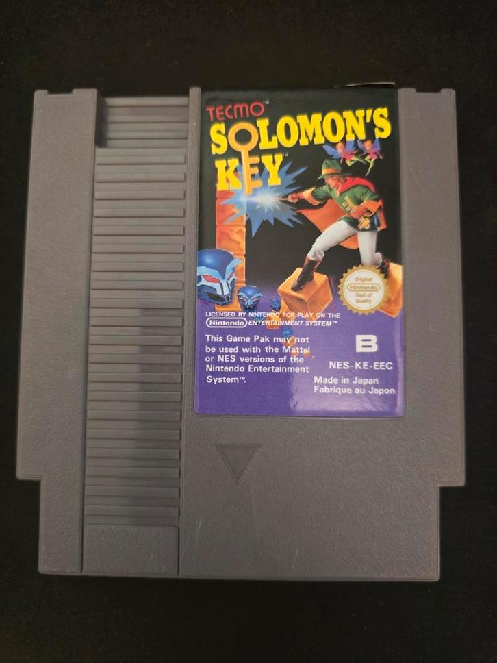 Solomon's Key - NES Klassieker!, Spelcomputers en Games, Games | Nintendo NES, Gebruikt, Puzzel en Educatief, 1 speler, Vanaf 7 jaar