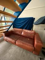 Leren vintage tweezitsbank, Huis en Inrichting, Banken | Bankstellen, Ophalen, Gebruikt, 150 tot 200 cm, Tweepersoons