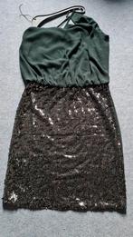 Elegante cocktailjurk Only 36 groen zwart, Only, Cocktailjurk, Ophalen of Verzenden, Zo goed als nieuw