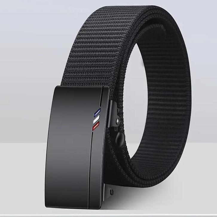 Nieuwe zwarte riem "RWB" m/snelsluiting (one click system), Kleding | Heren, Riemen en Ceinturen, Nieuw, 115 cm of meer, Zwart