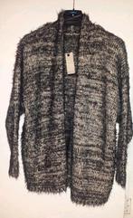 Zwart/Grijs Vest - zara look feather L/XL NIEUW Steps 💫, Kleding | Dames, Truien en Vesten, Zwart, Maat 42/44 (L), Nieuw, Ophalen of Verzenden