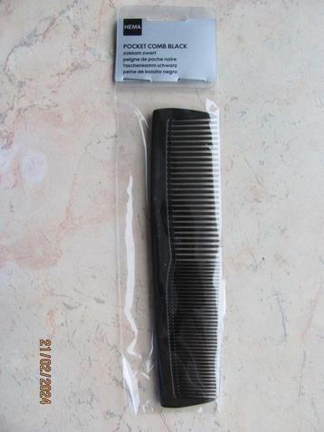 NIEUW kleine kam HEMA zwart ZAKKAM pocket comb haarkam 13 cm beschikbaar voor biedingen