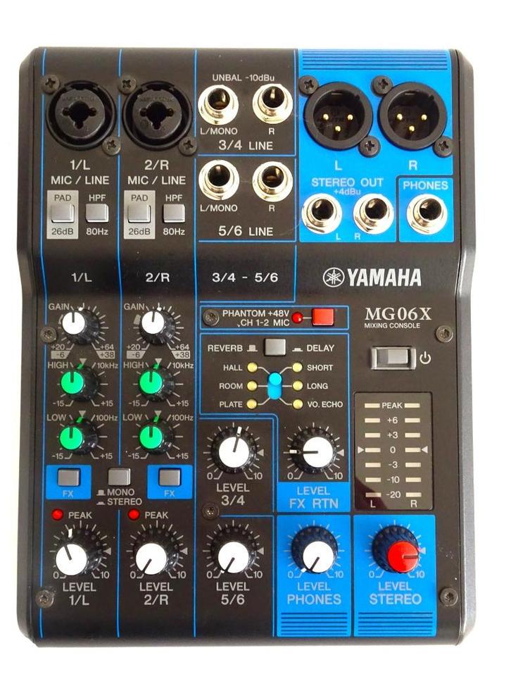 Yamaha MG06X Mengpaneel, Muziek en Instrumenten, Mengpanelen, Zo goed als nieuw, 5 tot 10 kanalen, Microfooningang, Ophalen of Verzenden