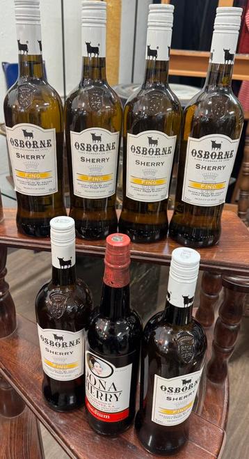 7 vintage flessen Sherry Osborne 6 x 1x Donna beschikbaar voor biedingen