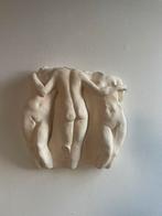Muurplaat wantsculptuur beeld van de drie gratiën, Antiek en Kunst, Ophalen