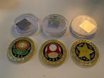 Nintendo Mario gouden munten coins 3 stuks in doos, Verzamelen, Ophalen of Verzenden, Zo goed als nieuw