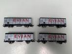 Set van 4 Lima SNCF wagons Evian, Gelijkstroom, Wagon, Ophalen of Verzenden, Zo goed als nieuw