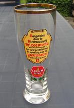 bierglas    leeuw bier     opening nieuwbouw 1965, Verzamelen, Biermerken, Glas of Glazen, Ophalen of Verzenden, Zo goed als nieuw