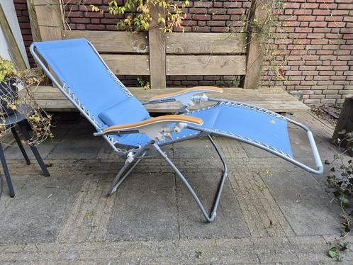 Opvouwbare Campingstoel tuinstoel ligstoel, Caravans en Kamperen, Kampeermeubelen, Gebruikt, Campingstoel, Ophalen