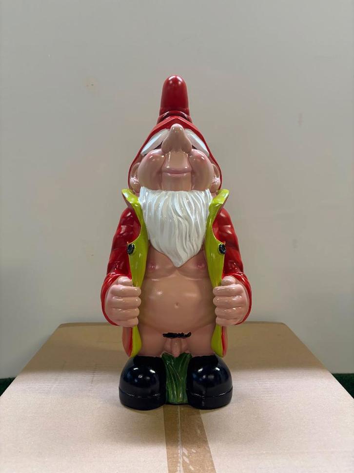 Kabouter Jopie naakt - man - tuindecoratie - 44 cm, Tuin en Terras, Tuinbeelden, Nieuw, Overige typen, Kunststof, Ophalen of Verzenden