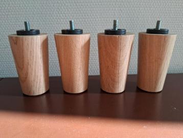 Ikea bankpootjes, 10 cm hoog, hout