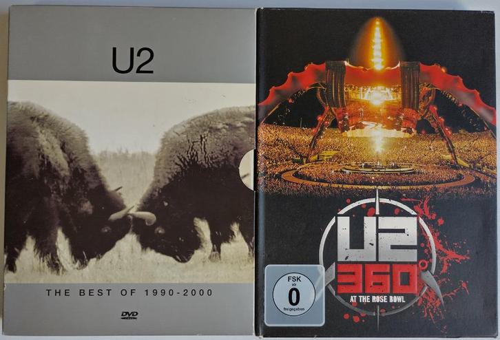 2 DVDs van U2: The Best Of 1990-2000 / 360° At The Rose Bowl, Cd's en Dvd's, Dvd's | Muziek en Concerten, Zo goed als nieuw, Muziek en Concerten
