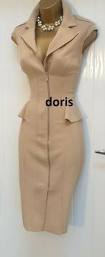 jurk Karen Millen maat 12/40 oksel tot oksel 45 cm taille 36, Maat 38/40 (M), Karen Millen, Beige, Ophalen of Verzenden