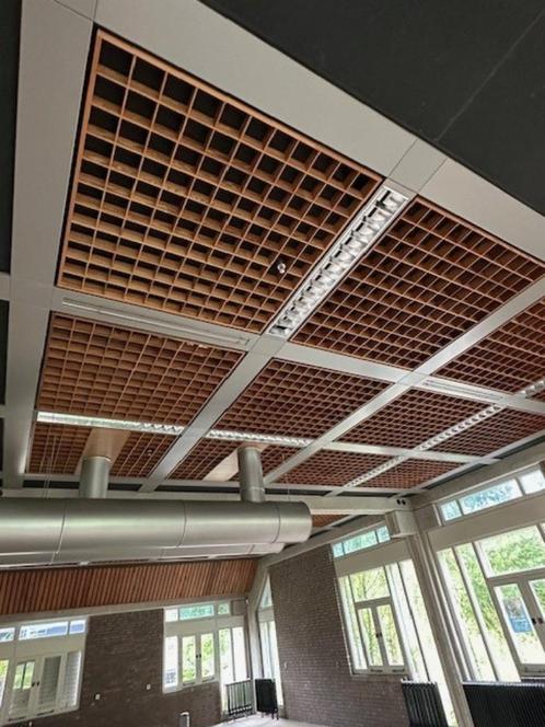 Houten plafondcassettes, Doe-het-zelf en Verbouw, Platen en Panelen, Zo goed als nieuw, Overige materialen, Ophalen